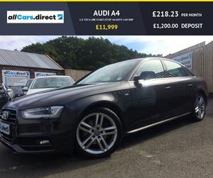 Audi A4 2.0 TDI S LINE START/STOP 4d AUTO 148 BHP