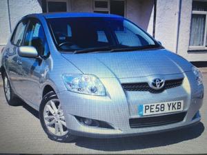  TOYOTA AURIS 1.6 VVTI TR 5 DOOR IN SILVER ONLY 