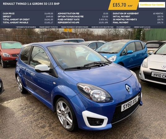 Renault Twingo 1.6 GORDINI 3d 133 BHP