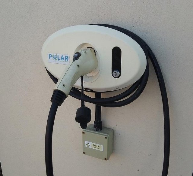 Type 1 electric car charge point.