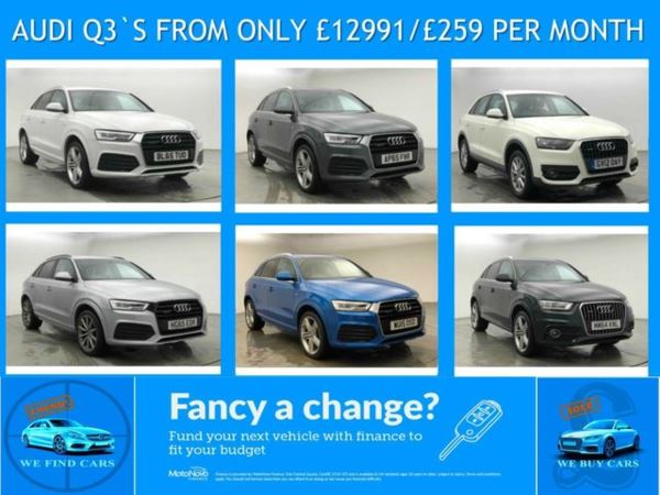 Audi Q3 CHOICE OF 25 FROM ONLY £ PER MONTH