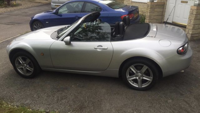 Silver MX5 convertible for sale