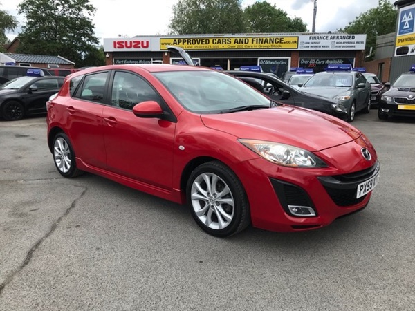 Mazda 3 1.6 SPORT 5d 105 BHP IN METALLIC RED WITH 