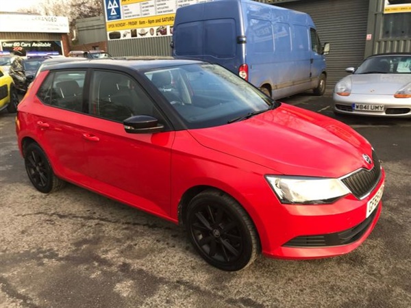 Skoda Fabia 1.2 SE TSI 5d 89 BHP IN SOLID BRIGHT RED WITH A