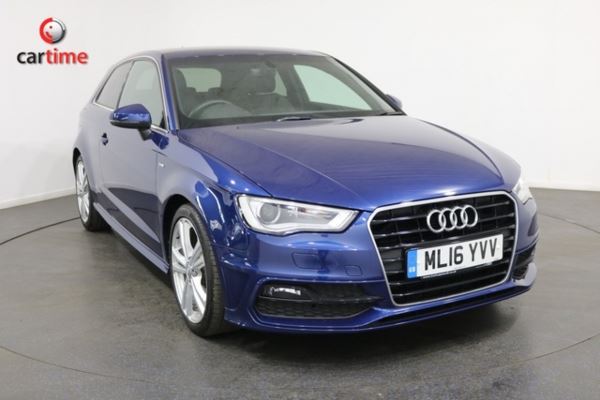 Audi A3 2.0 TDI S LINE NAV 3d 148 BHP SAT NAV Half Leather