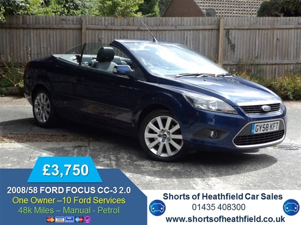 Ford Focus CC3 - 3 Dr Convertible 2.0 - One Owner - Just 48k