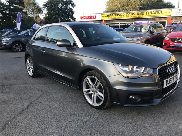 Audi A1 1.6 TDI S LINE 3d 103 BHP IN METALLIC GREY WITH ONLY