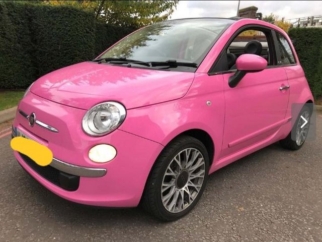 Pink Fiat 500 convertible for sale