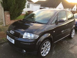 Audi A2 1.6 FSI  Black with Full Red Leather interior in