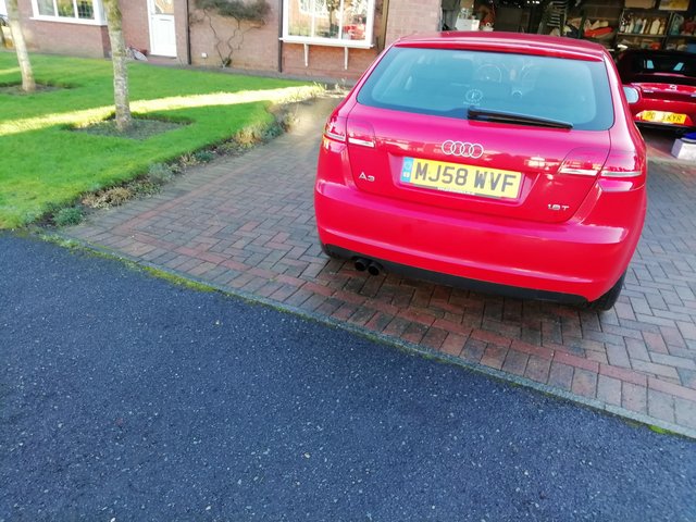 Red Audi A3 TFSI 1.8 sport 5 door hatchback