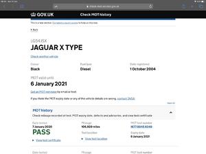 Jaguar X-type  - New Full Year MoT - New Brakes in