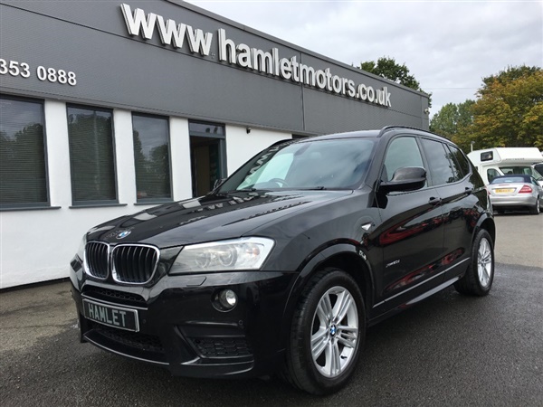 BMW X3 XDRIVE20D M SPORT Black Leather+Panoramic Roof Auto