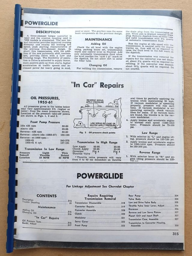Chevrolet Powerglide Transmission WKSP Manual.