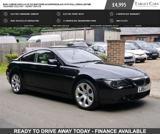 BMW 6 Series 645CI 4.4 V BHP COUPE IN SAPPHIRE BLACK