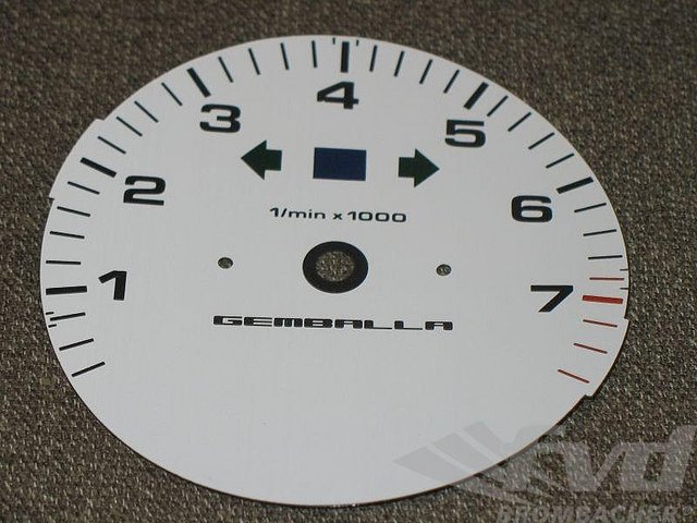 Porsche Gauge Replacement White