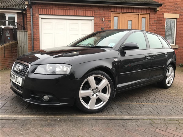 Audi A3 1.6 FSI S line 5dr Black with Black Leather