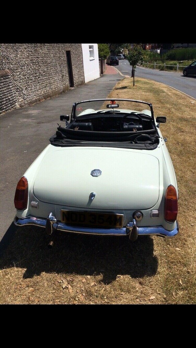 MGB Roadster Old English White With New Hood and New Cover