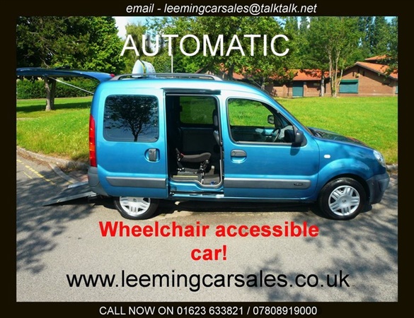 Renault Kangoo AUTOMATIC CONSTABLES OPENROAD WHEELCHAIR