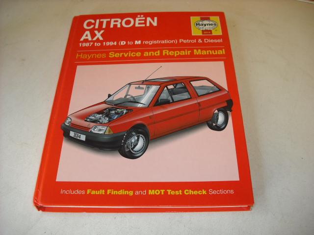 Haynes Manual for Citroen Ax 