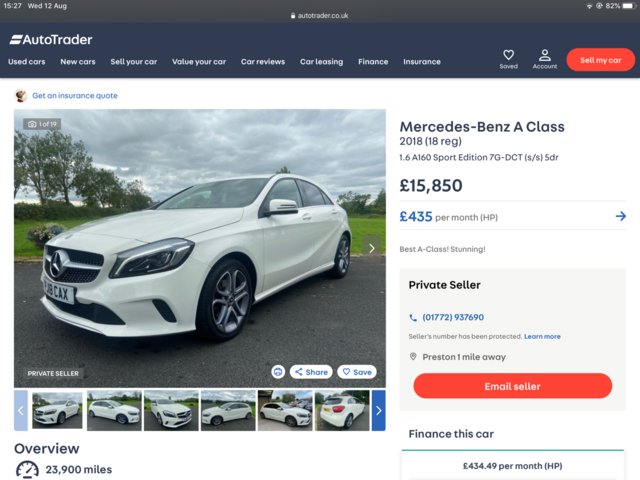 Stunning Mercedes A Class - 1 owner - Finance available