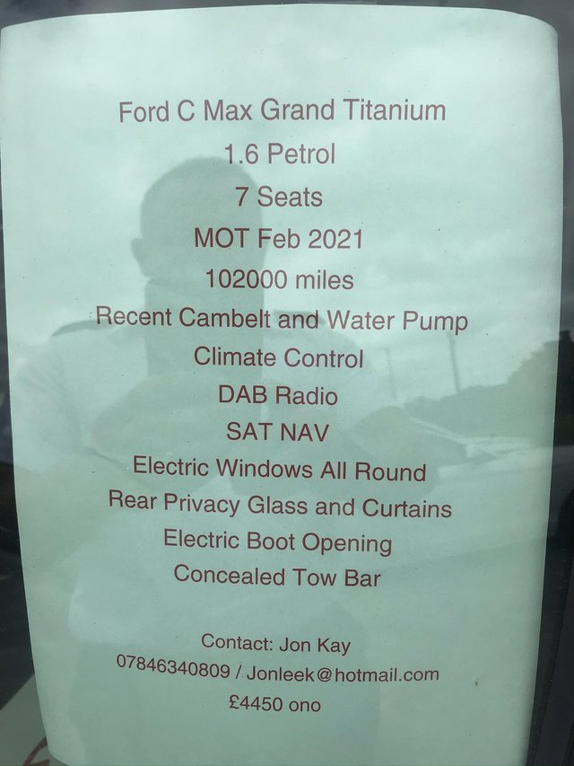 Ford C-Max grand  petrol 7 seats