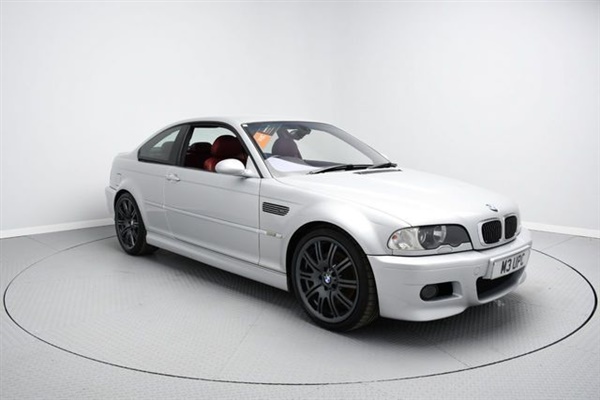 BMW M3 3.2 M3 SMG 2d 338 BHP SILVER RED LEATHER INTERIOR