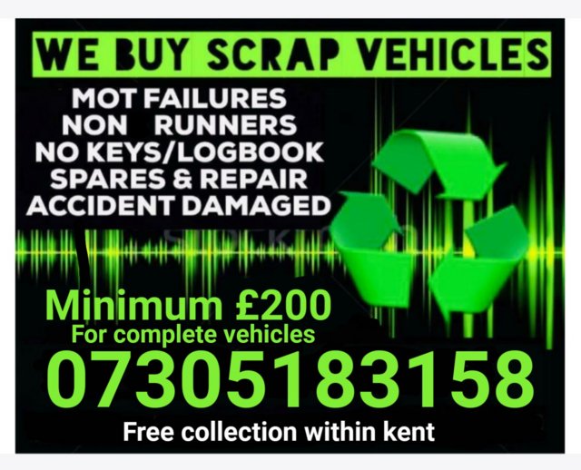 End of life scrap cars wanted in kent