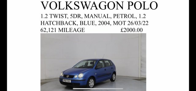 Volkswagen Polo 1.2 Twist, 5DR manual