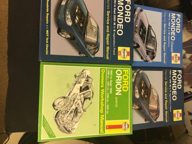 Ford mondeo and Orion workshop manuals