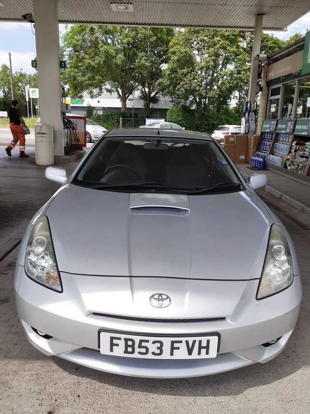 Toyota celica  silver sports car