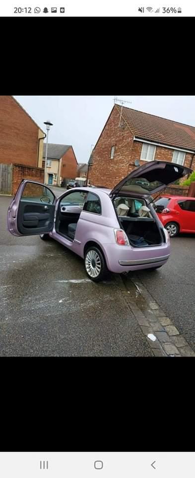 Pearlescent Pink Fiat 