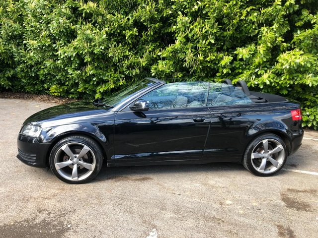 Black Audi A3 Cabriolet 1.6 TDI. ONLY £30 per year road