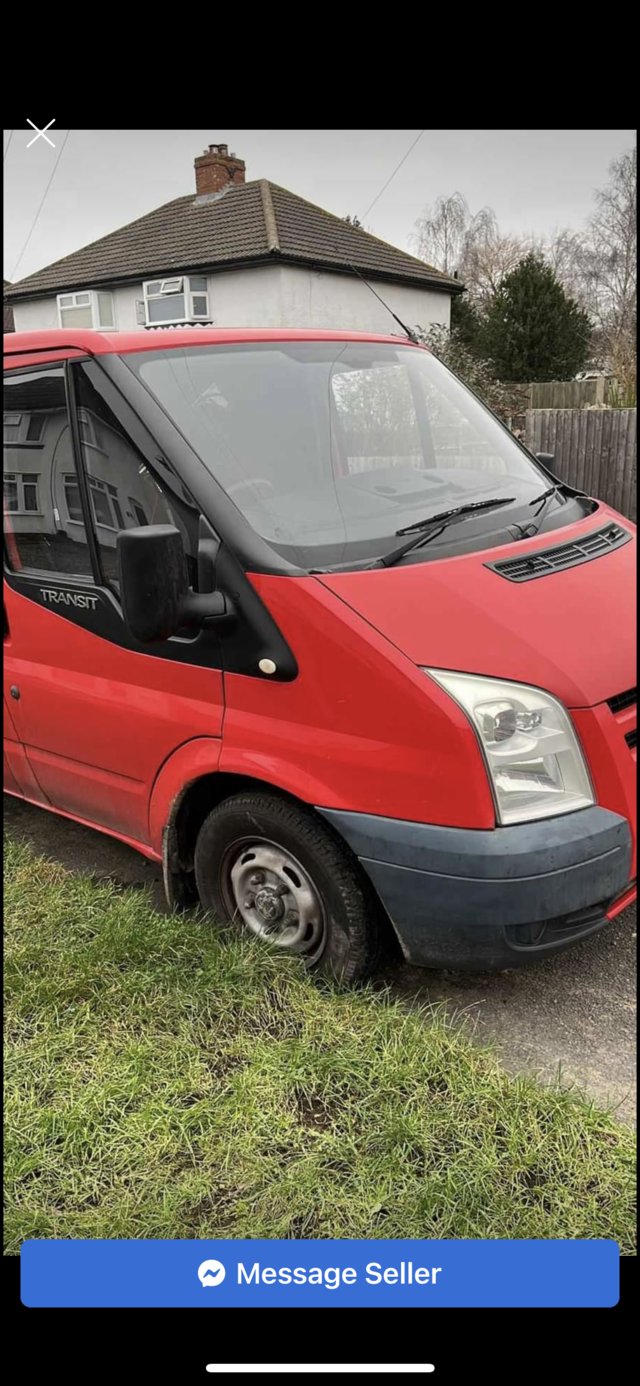 Ford transit van 57 plate red MOT FAILED