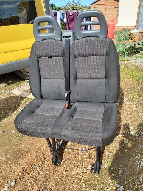 Double van seat front or back as new