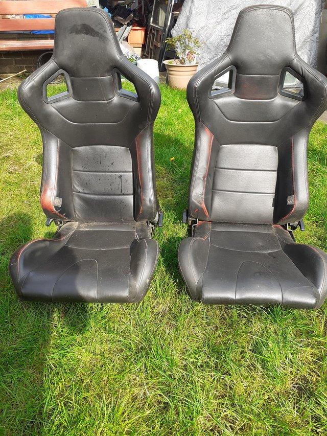 Used after market car bucket seats..