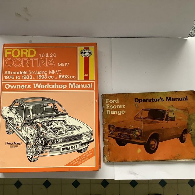 Two old Ford Car Manuals for sale