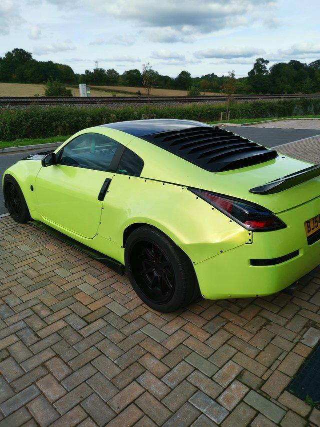 Modded nissan 350z wide body.