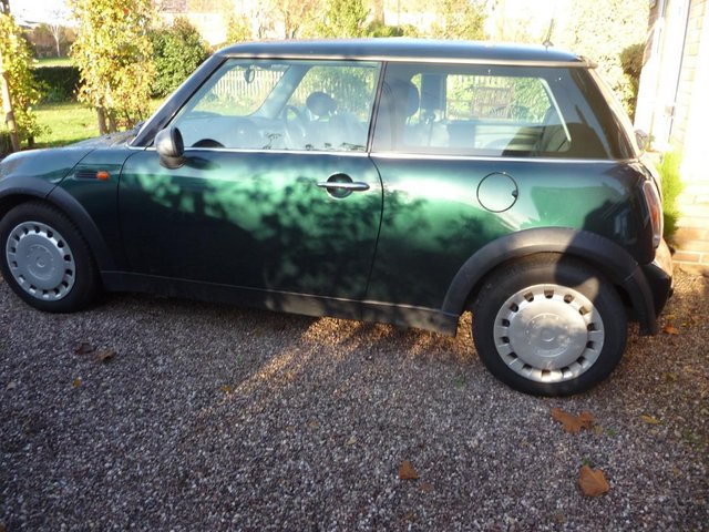 Mini One in British Racing Green. Great first Car.