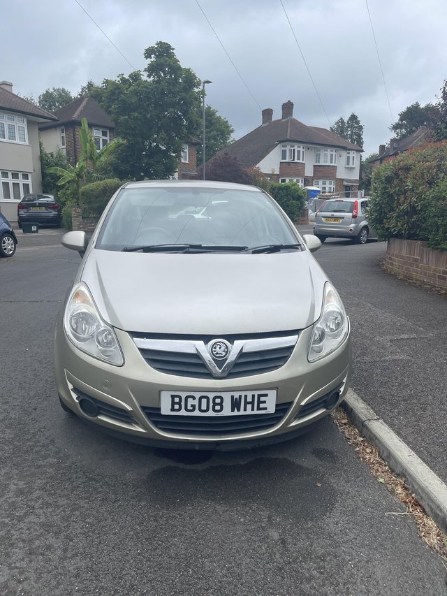  Vauxhall corsa for sale, gold hatchback, ready to go