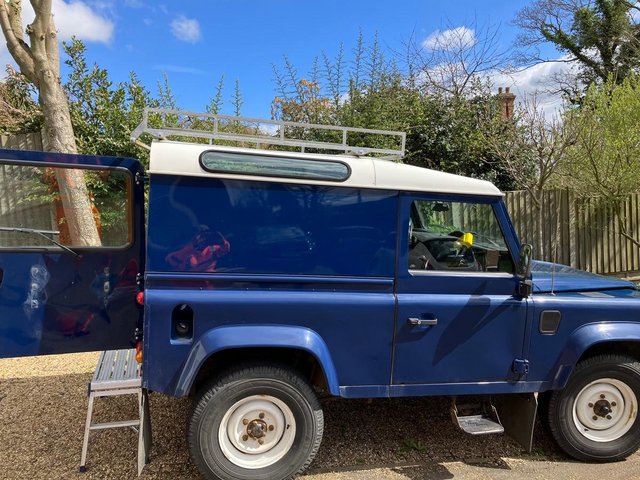 Galvanised up and over roof rack for Defender 90