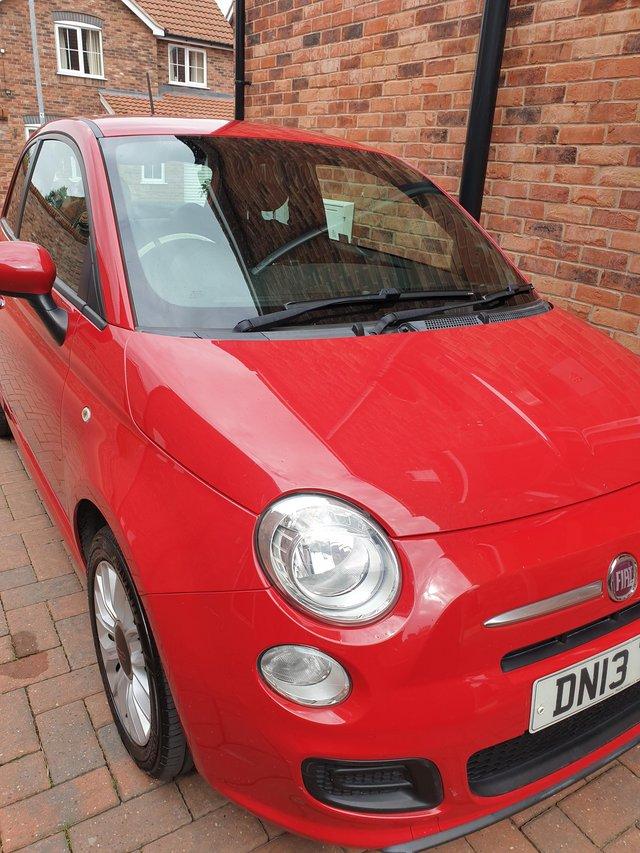 Fiat 500 Red. Colour Therapy  Door(Start Stop)