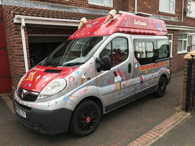 Ice cream van vauxhall vivaro van