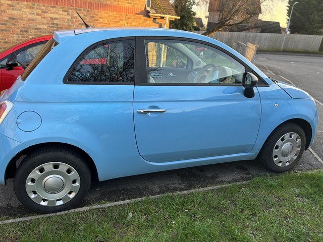 Fiat 500 car baby blue xxx